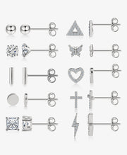 Irregular Gold Stud Earrings Set