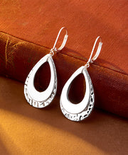 Hammered Double Teardrop Earrings