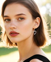 Simple Heart Drop Earrings