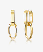 Paperclip Dangle Clip Earrings