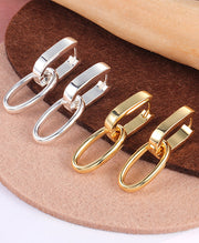 Paperclip Dangle Clip Earrings