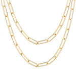 14K Gold Plated Paperclip Chain Necklace, 24 Inches - Scentll®