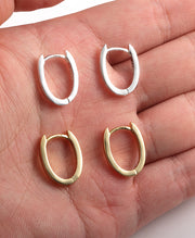 Oval Small Hoop Earrings