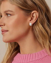 Small Thick CZ Hoop Earrings