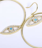 Evil Eye Drop Dangle Earrings