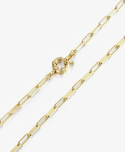 Plated Paper Clip Chain Necklace