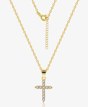 Zirconia Cross Pendant Necklace