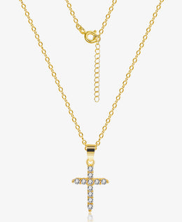 Zirconia Cross Pendant Necklace