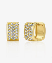 Small Thick CZ Hoop Earrings