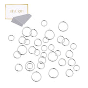 Sterling Silver Plated Jump Rings for Jewelry Making 4mm 5mm 6mm 925 Sterling Silver Open Jump Rings for DIY（60 PCS）