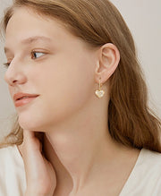 Sparkly Heart Drop Earrings