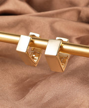 Minimalist Thick Triangle Hoop Earrings