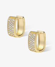 Sparkly Chunky Hoop Earrings