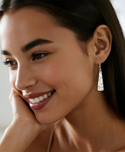 Hammered Bar Drop Earrings