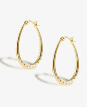 Scentll Silver Oval Hoop Earrings Hypoallergenic 14K Gold Plated Sterling Silver Lightweight Oval Hoop Earrings for Women