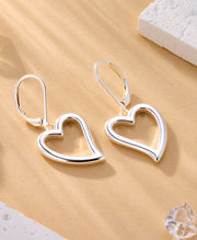 Simple Heart Drop Earrings