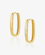 Scentll 925 Sterling Silver Plated Hoop Small Earrings for Women, Trendy Rectangle Hypoallergenic Hoop Earrings Lightweight Square Oval Hoop Earrings for Women Jewelry Gifts