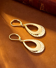 Hammered Double Teardrop Earrings
