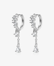 Teardrop CZ Dangle Drop Earrings