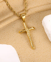 Stainless Steel Cross Pendant Necklace