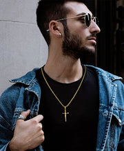 Stainless Steel Cross Pendant Necklace