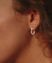 Oval Small Hoop Earrings