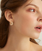 Sparkly Chunky Hoop Earrings