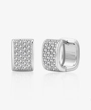 Small Thick CZ Hoop Earrings