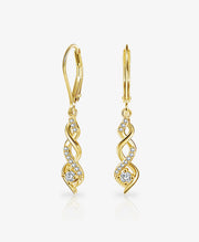 CZ Infinity Dangle Earrings