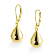 14K Gold Plated Teardrop Earrings for Women | 925 Sterling Silver Leverback Drop Earrings Jewelry Gifts for Women