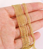 12 Pack Gold Plated Chains for Jewelry Making
