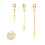 Set of 3 Gold Plated Sterling Silver Extension Chains for Jewelry Making(1 2 3 inch) - Scentll®