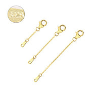 Chain Extender 14K Gold Plated Necklace Extension Chain Extenders for Jewelry Making (1 2 3 inch)
