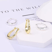 Hoop Earrings for Women Sterling Silver Plated Oval Hoop Earrings Hypoallergenic U Shaped Hoops Earring for Jewelry Gifts