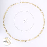 1PCS 14K Gold Plated Flat Figaro Chain Necklace - Scentll®