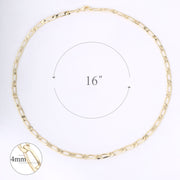 1PCS 14K Gold Plated Flat Figaro Chain Necklace - Scentll®