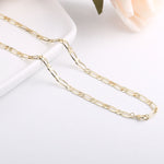 1PCS 14K Gold Plated Flat Figaro Chain Necklace - Scentll®
