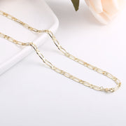1PCS 14K Gold Plated Flat Figaro Chain Necklace - Scentll®