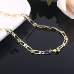 1PCS 14K Gold Plated Flat Figaro Chain Necklace - Scentll®