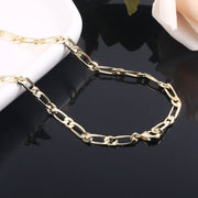 1PCS 14K Gold Plated Flat Figaro Chain Necklace - Scentll®
