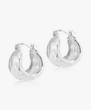 Scentll 925 Sterling Silver Earrings Hammered Chunky Hoop Earrings for Women 14k Gold Plated Hypoallergenic Texture Thick Huggie Earrings Wide Hoop Earrings