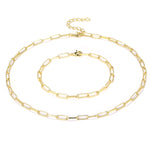 Paperclip Link Chain Necklace & Bracelet Set - Scentll®