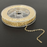 33 Feet 2 MM Gold Plated Solid Brass Cable Chain Link Spool - Scentll®