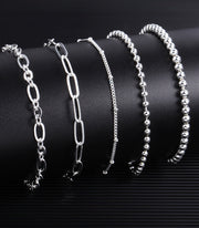 Multilayer Bead Chain Bracelet Set