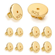 4 Pairs Earring Backs, 14K Gold Plated Earring Backs Replacement Hypoallergenic Secure Earring Backs for Droopy Ears Studs Earring