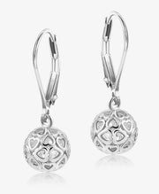 Ball Skeleton Dangle Drop Earrings