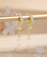 Teardrop CZ Dangle Drop Earrings