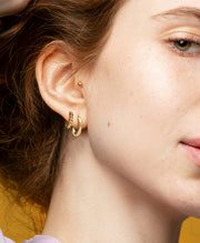 Oval Small Hoop Earrings