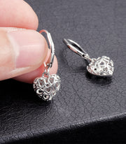 Heart Skeleton Dangle Drop Earrings