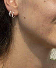 Oval Small Hoop Earrings